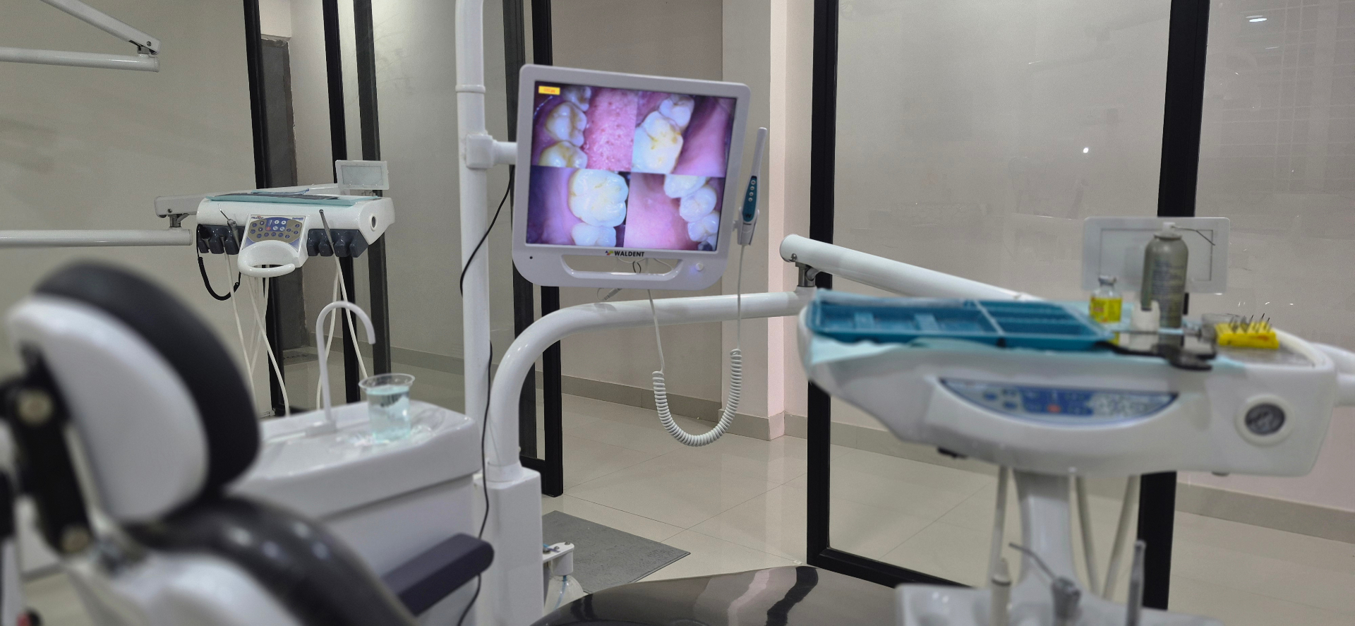 Chairside intraoral camera setup in the treatment room